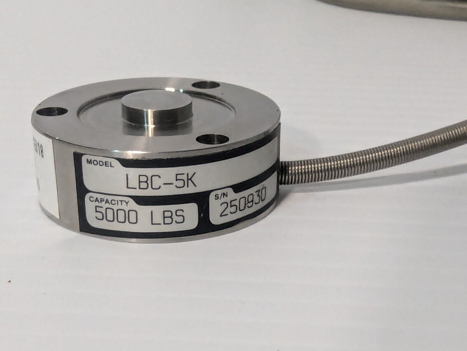 Transducer Techniques LBC-5K Low Profile Load Button Compression Load Cell