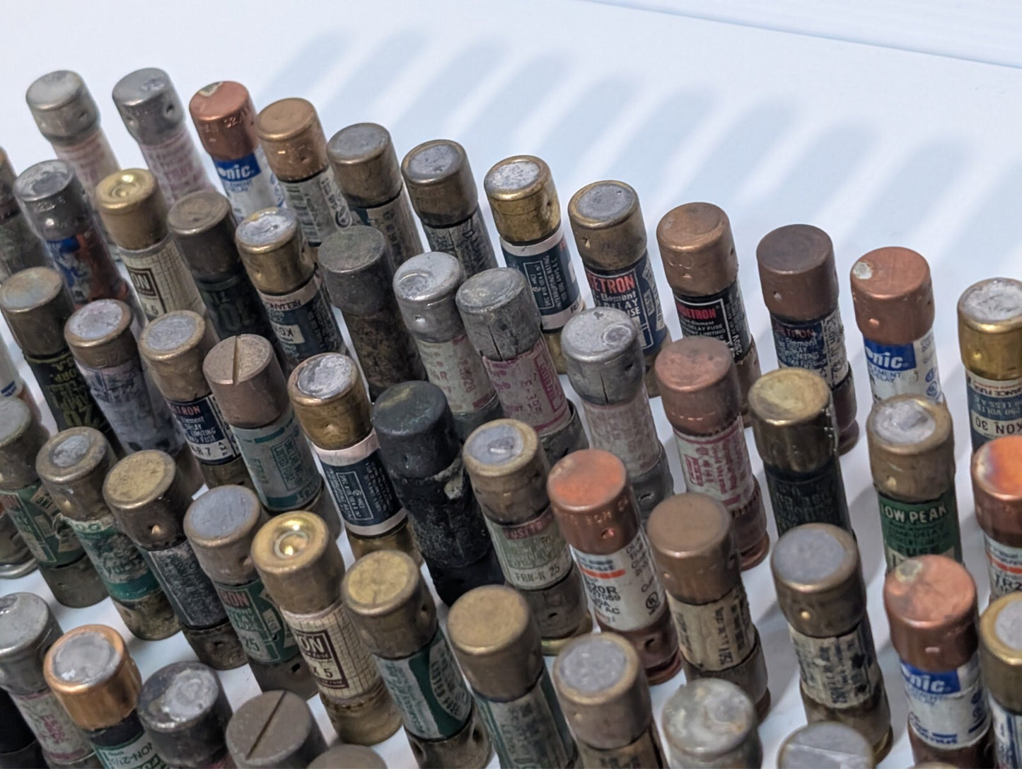 155 Assorted Fuses, Various Brands and Amps, Includes 5 FRN-R-5