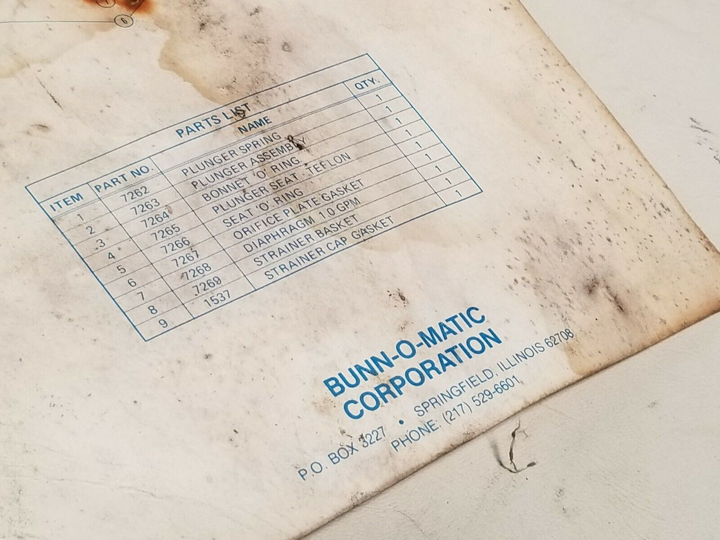 Bunn, Bunn-O-Matic solenoid valve assembly, part no. 7052