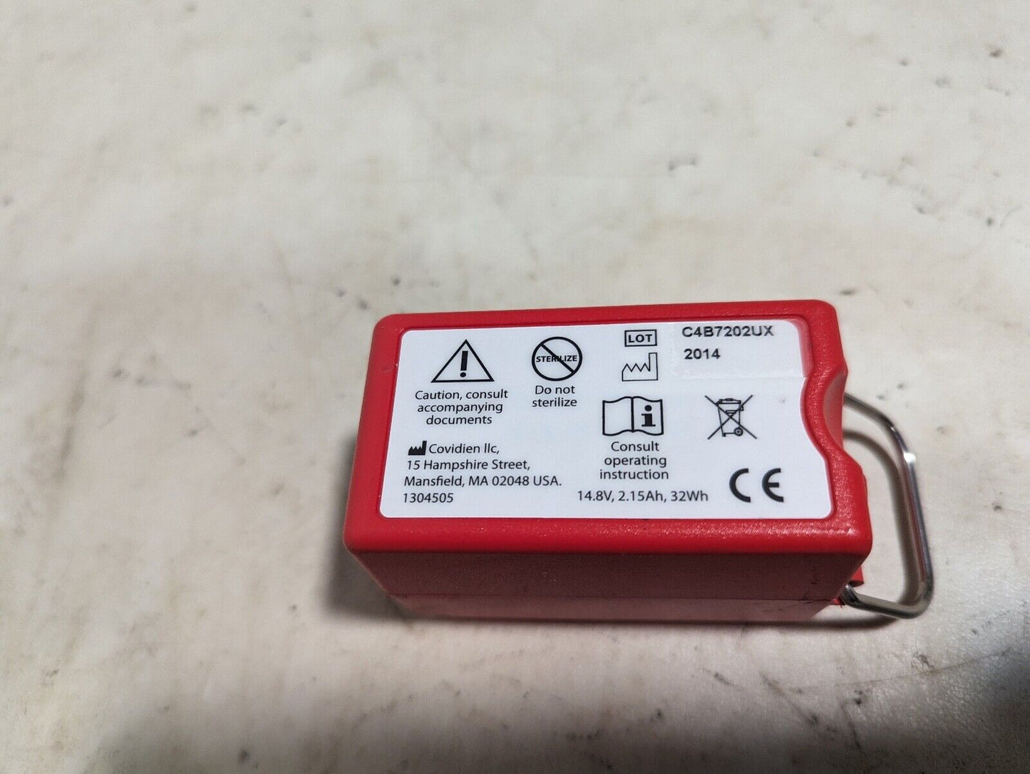 COVIDIEN INTB100 IDRIVE BATTERY, 14.8V, 2.15Ah, 32Wh