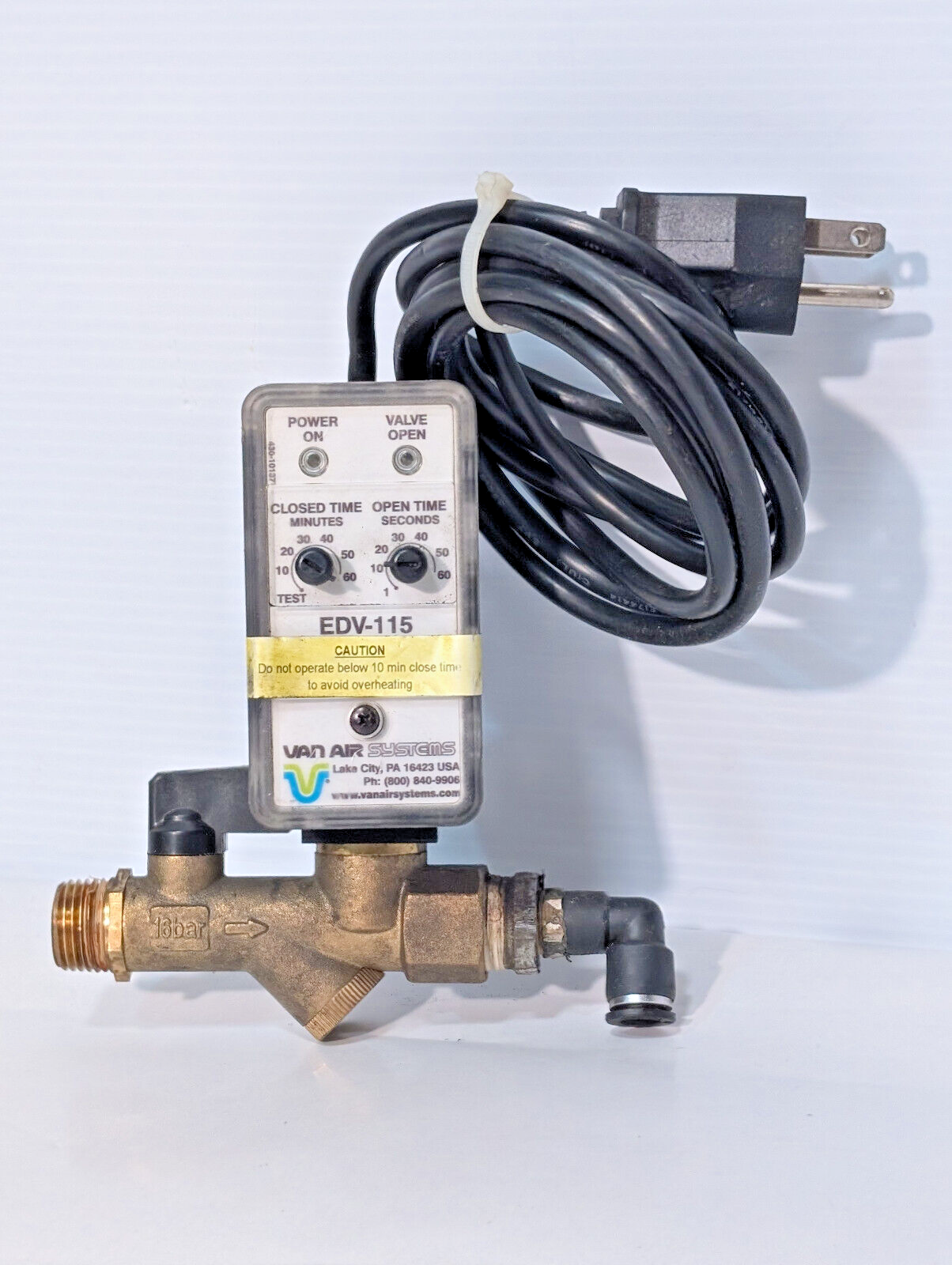 Van Air Systems EDV-115 Terminator Drain Valve, CS-728A, 39-10507, Made in USA