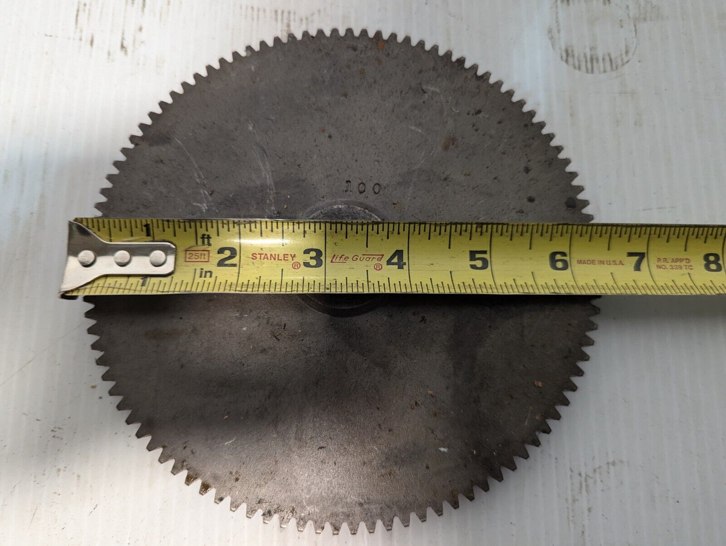 100 Tooth Gear 6.25" Outer Diameter 11 Tooth .75" Bore .5" Thick - Free Shipping