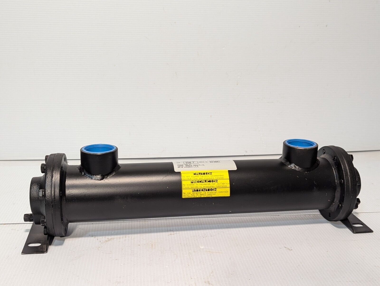 Thermal Transfer EK-718-0 heat exchanger, 500 PSI shell, 150 PSI tubes, 250 deg