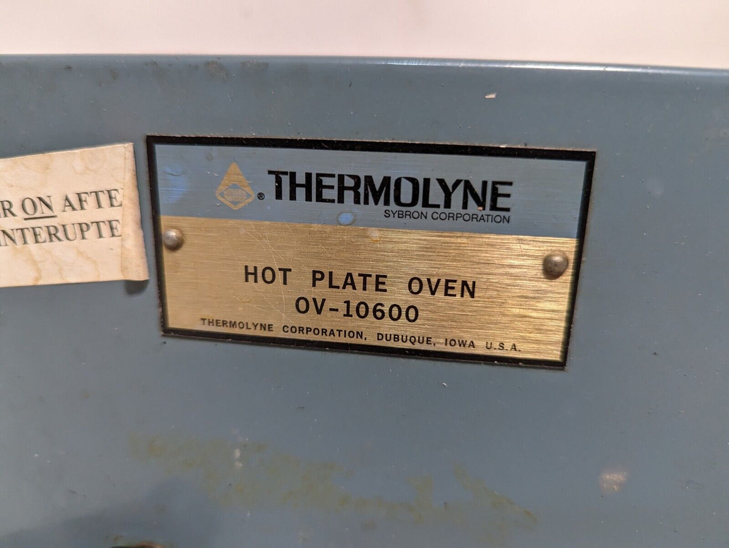 Thermolyne OV-10600 hot plate oven