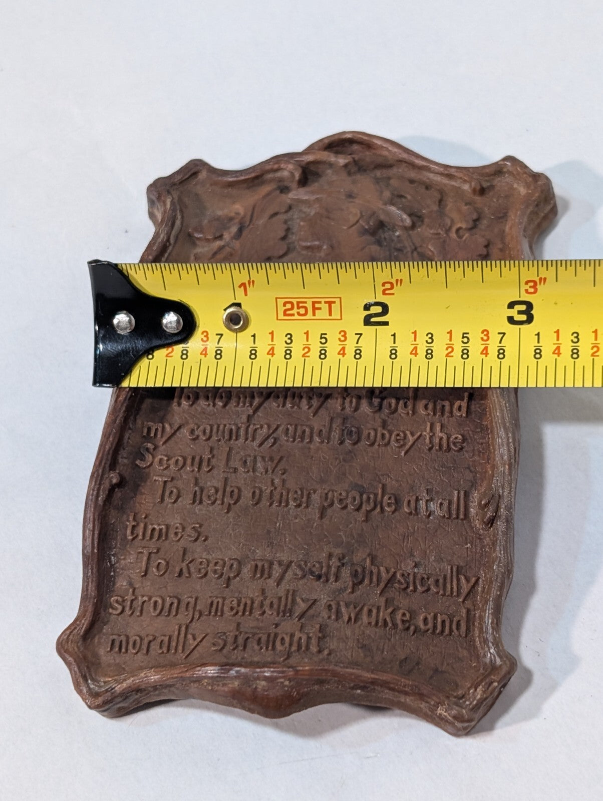 Vintage Boy Scouts of America "The Scout Oath" Plaque With Stand