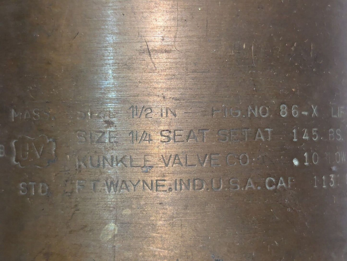 Kunkle 86-X Bronze Pressure Relief Valve, Size 1-1/2", 1131cfm - Free Shipping