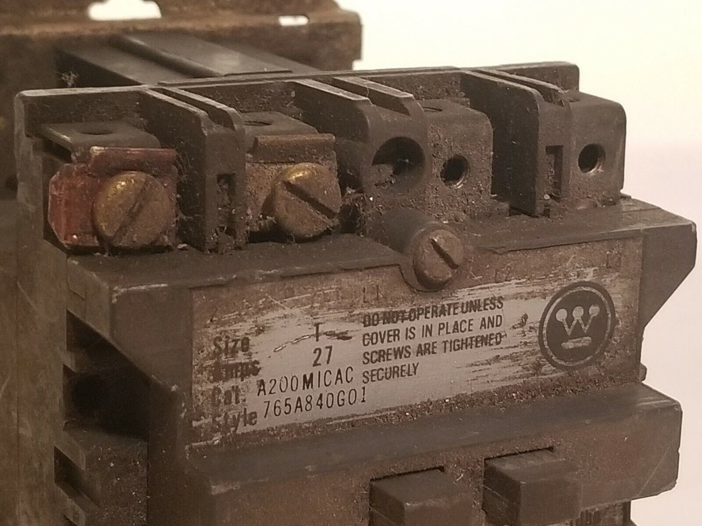 Westinghouse Motor Control A200MICAC 765A840GO1 Coil 505C806G01, 3-10HP 110-600V