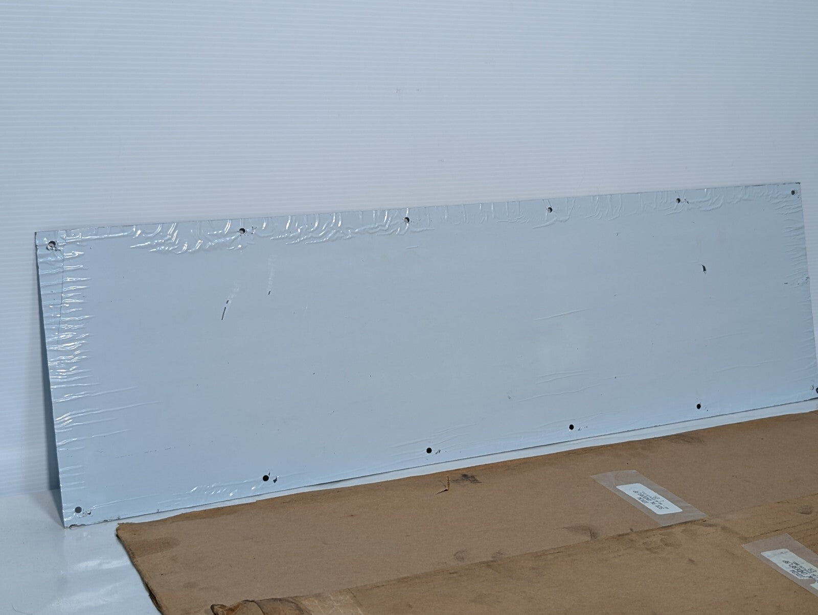 Stainless Steel Door Kick Plate, 10" x 34", 12 Hole