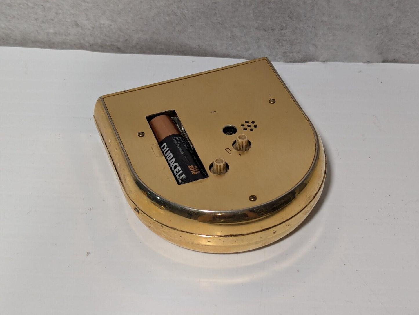 Vintage Bulova Quartz Table Clock Brass Made in West Germany