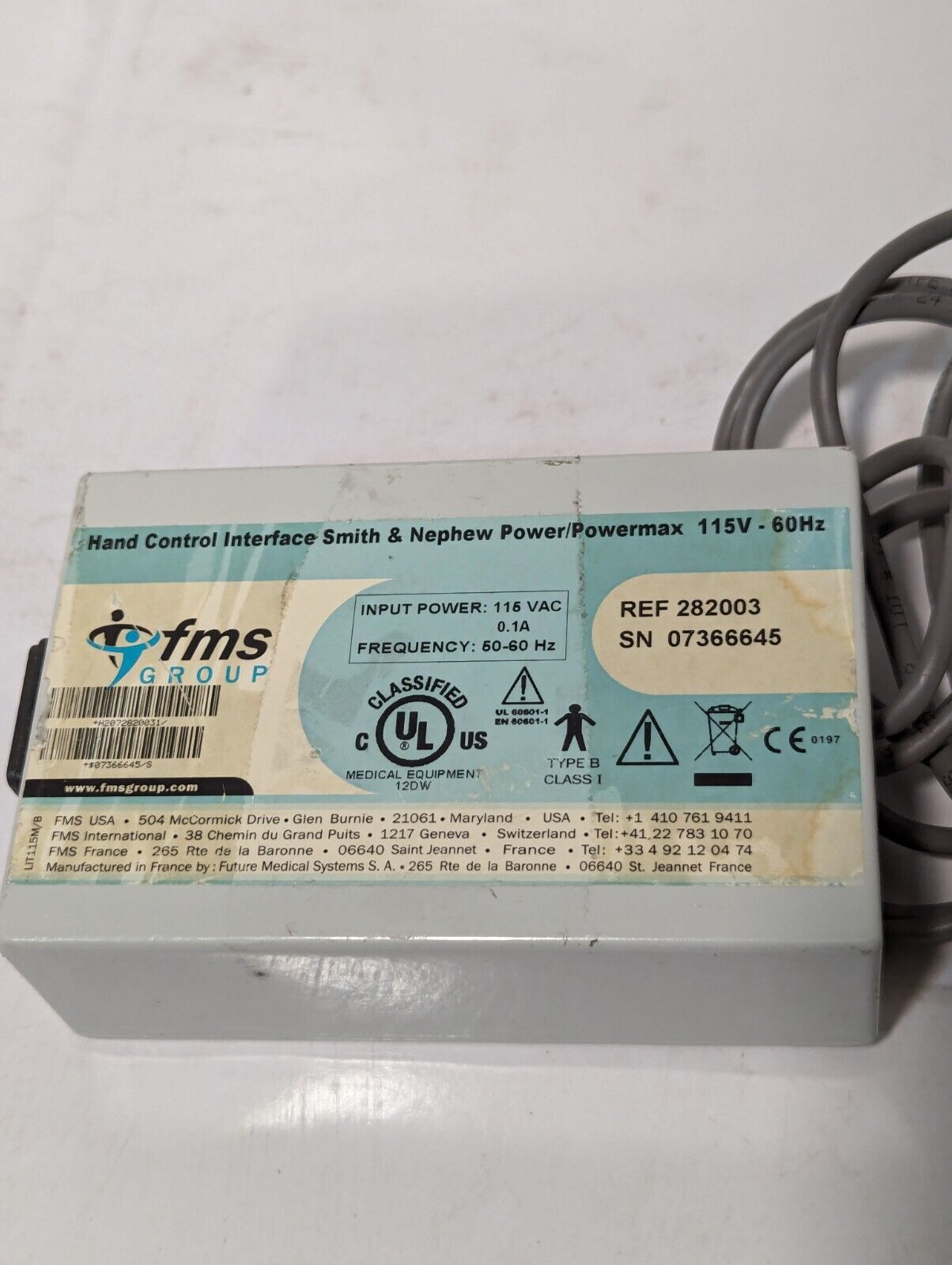 FMS 282003 Hand Control Interface Power/Powermax, 115V - Free Shipping
