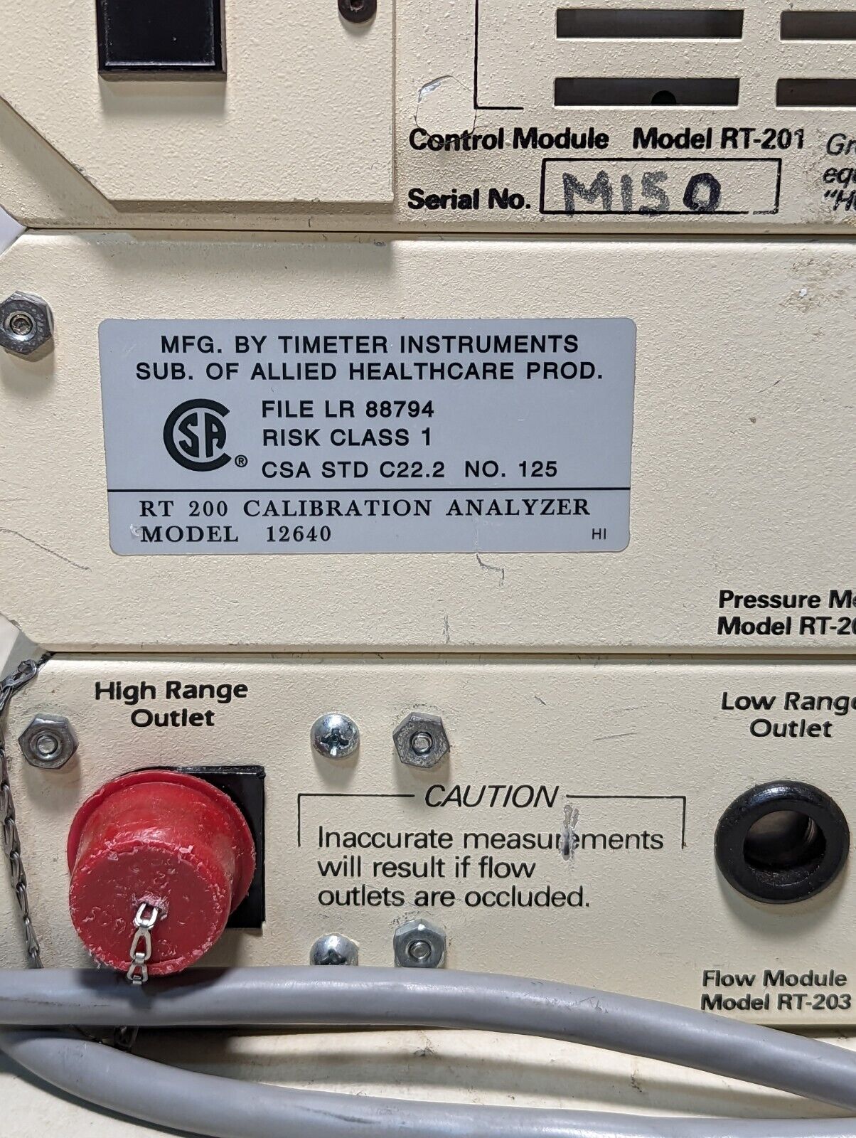Timeter Instrument RT-200 calibration analyzer: RT-201 control module, RT-202 pr