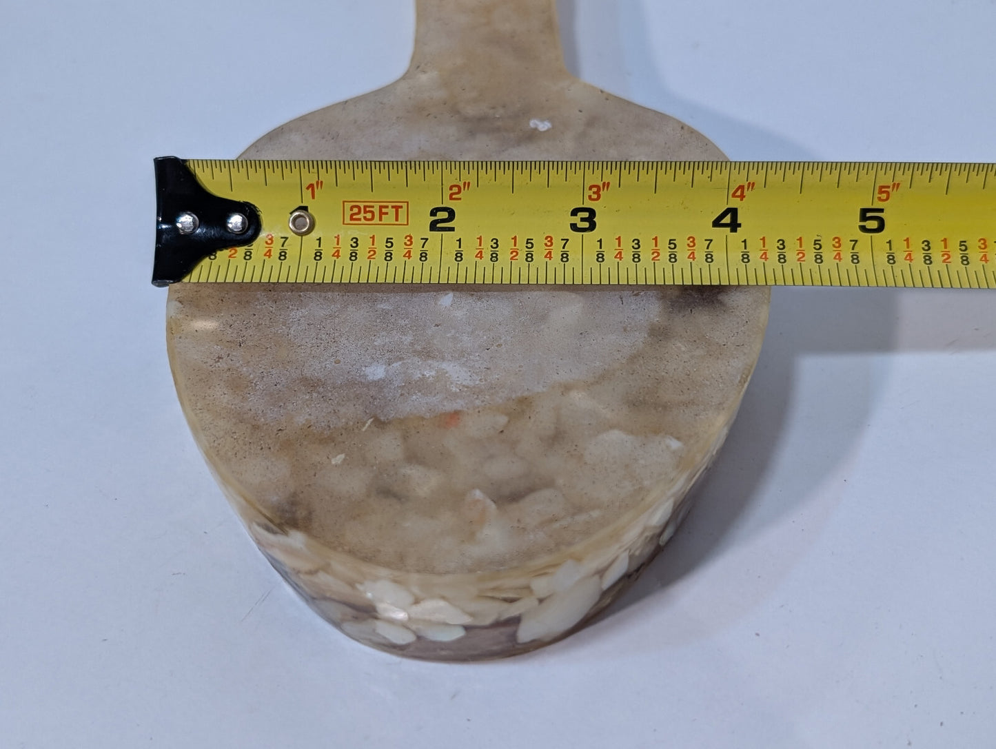 Vintage Set Fork Spoon Wall Hanging Epoxy Shell Mother of Pearl Resin Art 15.5"