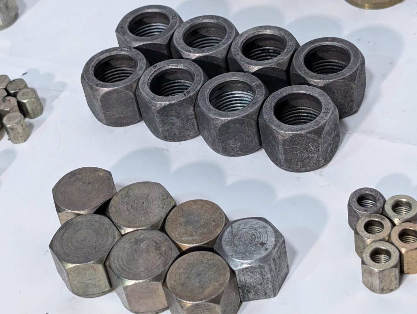 144 Assorted Adapters + Fittings, Hex Nut Lug Nut Bushing Pipe Threader