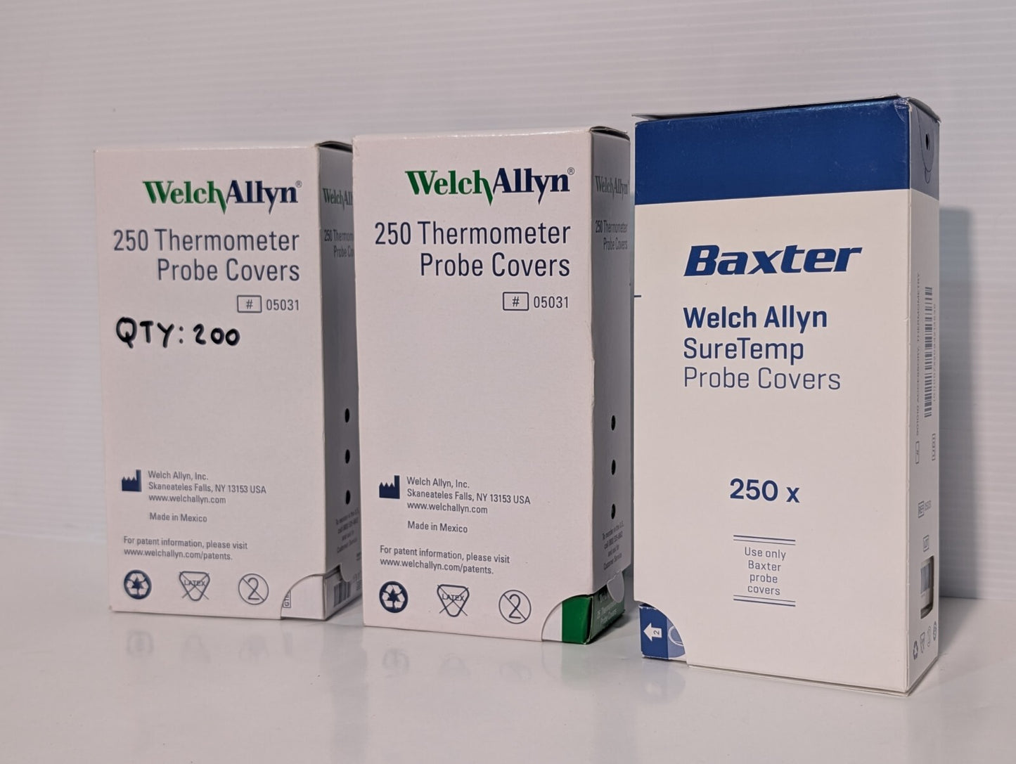 3 Boxes 05031 Welch Allyn \ Baxter Probe Covers for SureTemp Thermometers