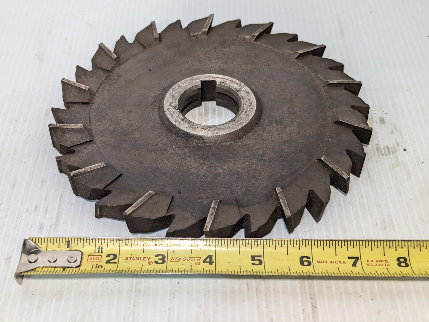 7.5" Side Milling Cutter Staggered 28 Tooth 1.5" Notched Bore - Free Shipping