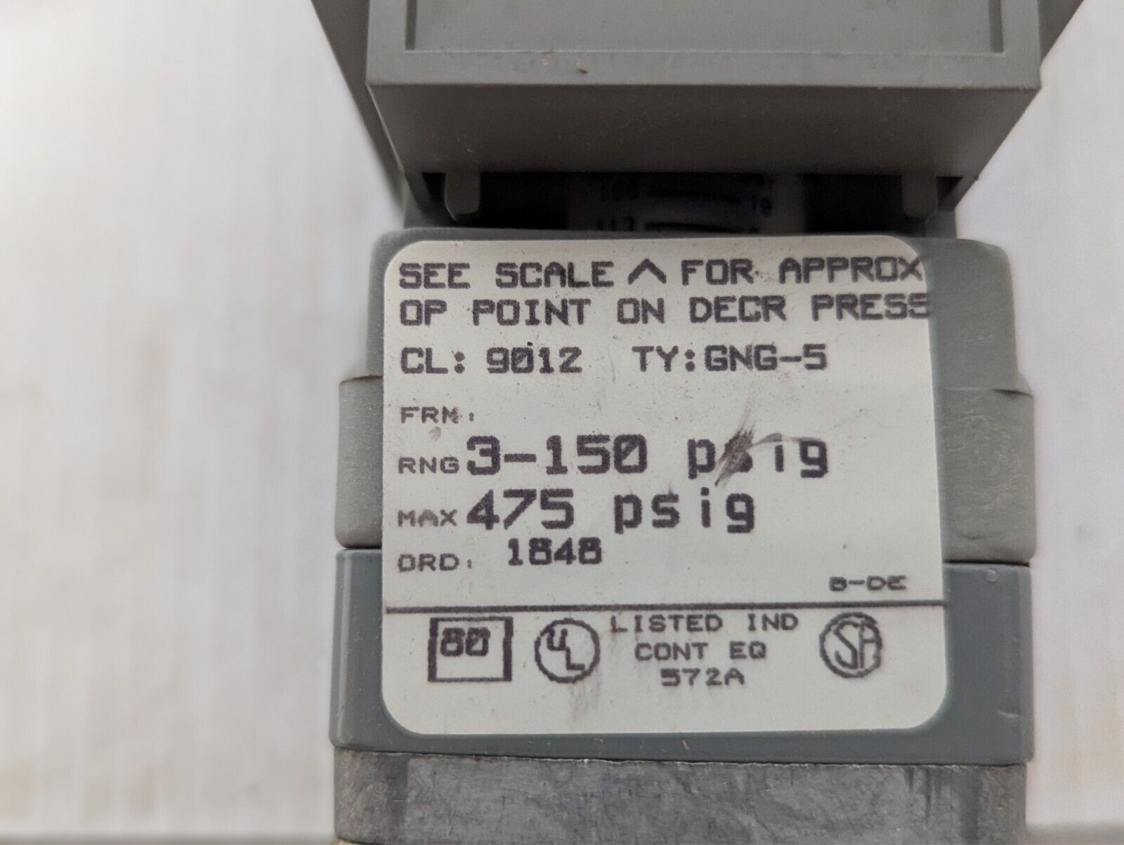 Square D 9012 GNG-5 Industrial Pressure Switch RNG 3-150 - Free Shipping+Returns