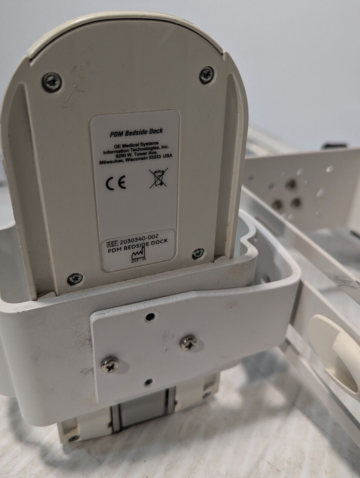 Surgical Arm | GCX LBL-0003-50A Monitor Mount w/GE 2030340-002 PDM Bedside Dock