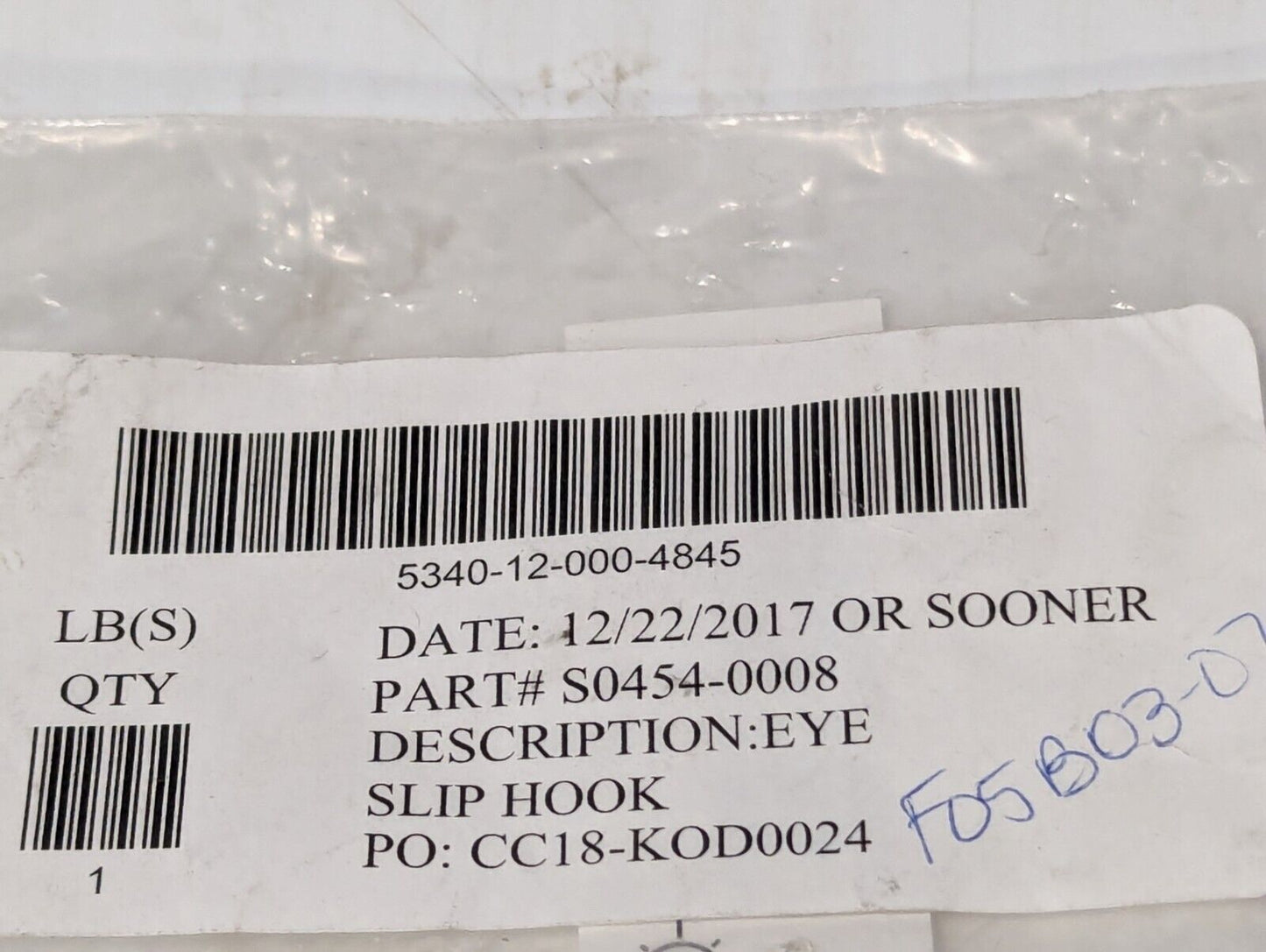 316 Eye Slip Hook S0454-0008 - Free Shipping