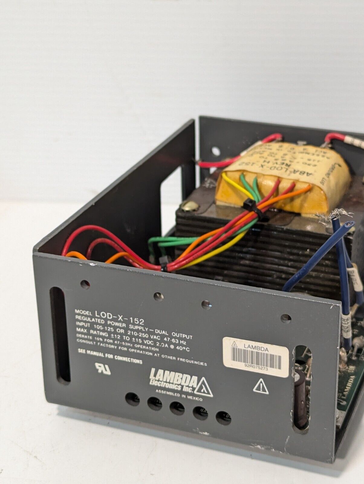 Lambda LOS-Y-24 regulated power supply, 24VDC@2.2A out, 105-125VAC or 210-250VAC