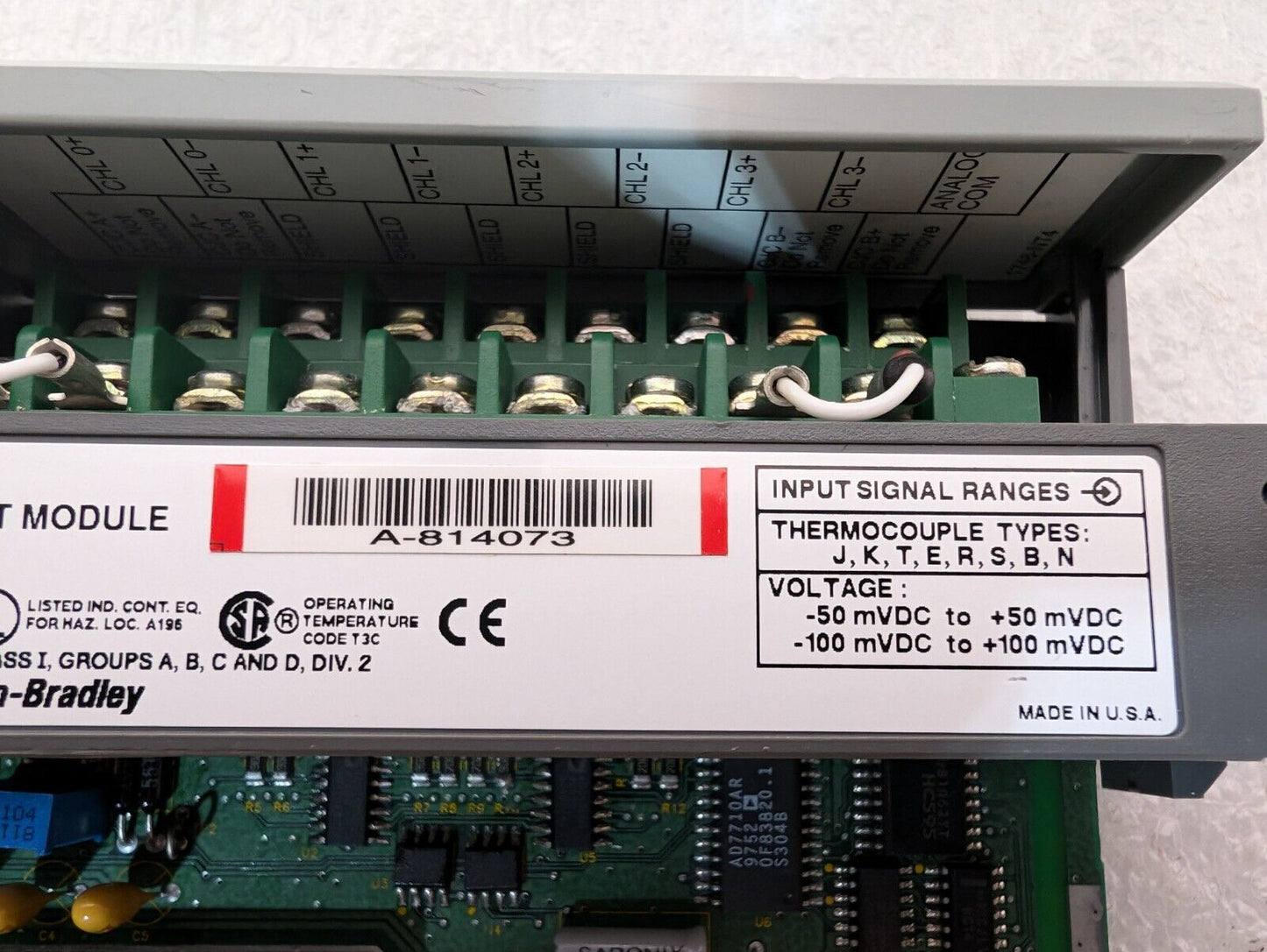 Allen Bradley 1746-NT4\B Thermocouple/DC Millivolt Input Module