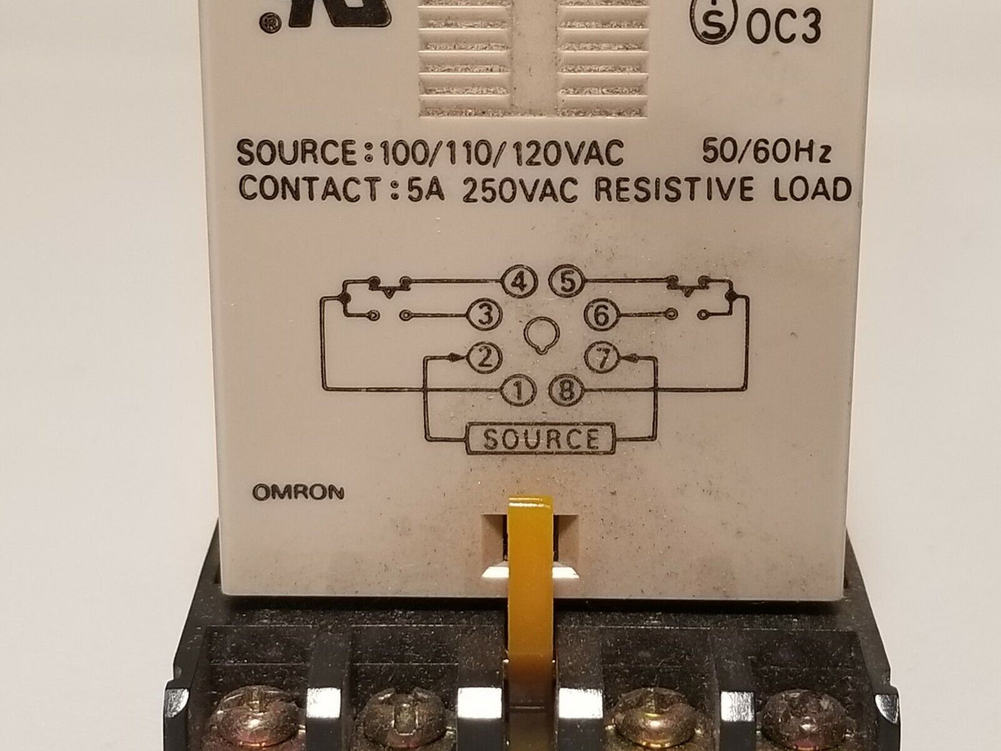 Omron H3BH-8 timer, 0.5-10s, 100/110/120VAC
