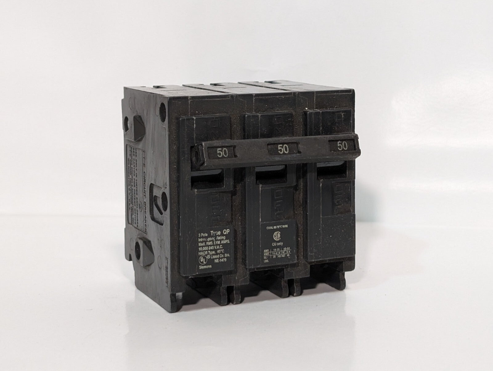 (8) 3-Pole Circuit Breakers, Assorted Amperages and Brands, See Photos