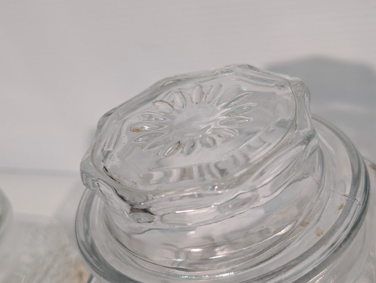 (2) Vintage Koeze Glass and KIG Canister Jars, Kitchen Storage as pictured