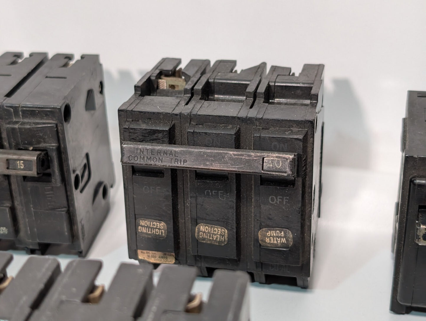 (8) 3-Pole Circuit Breakers, Assorted Amperages and Brands, See Photos