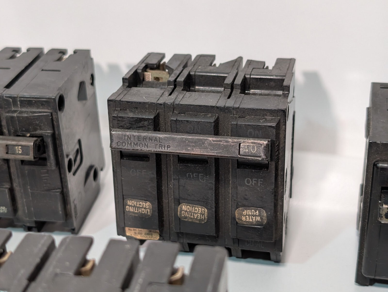 (8) 3-Pole Circuit Breakers, Assorted Amperages and Brands, See Photos