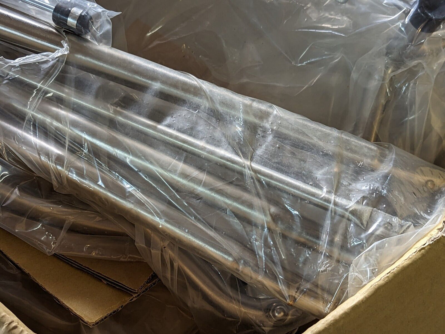 8773SSLF stainless steel hamper with pneumatic lid, made in Taiwan