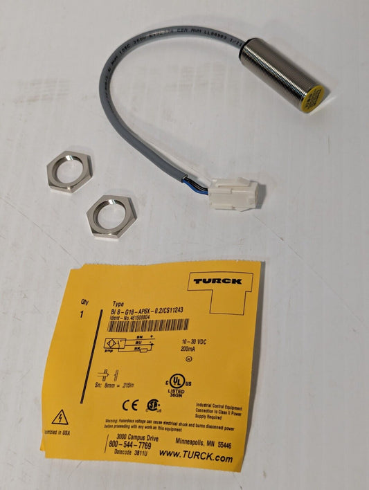 Turck BI8-G18-AP6X-0.2/CS11243 Inductive Proximity Sensor - Free Shipping