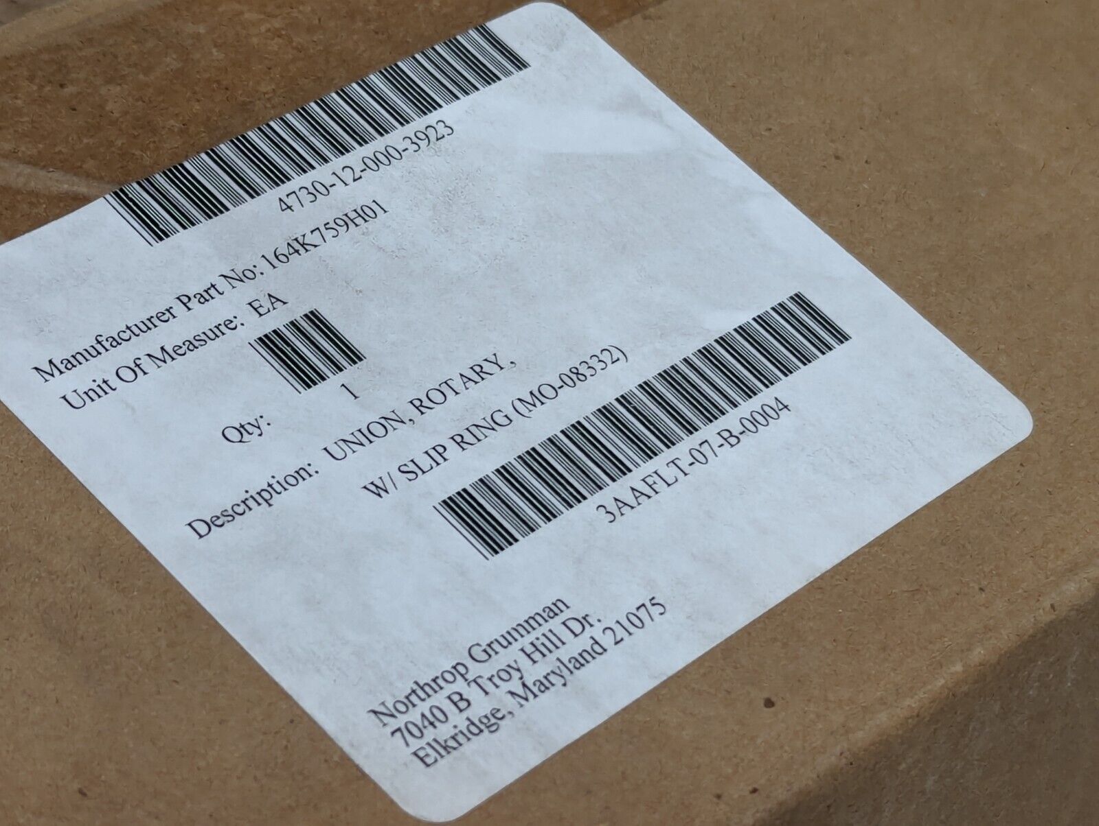 United Equipment/Dynamic Tech S10DP16DST1 Rotary Union w/Slip Ring-Free Shipping