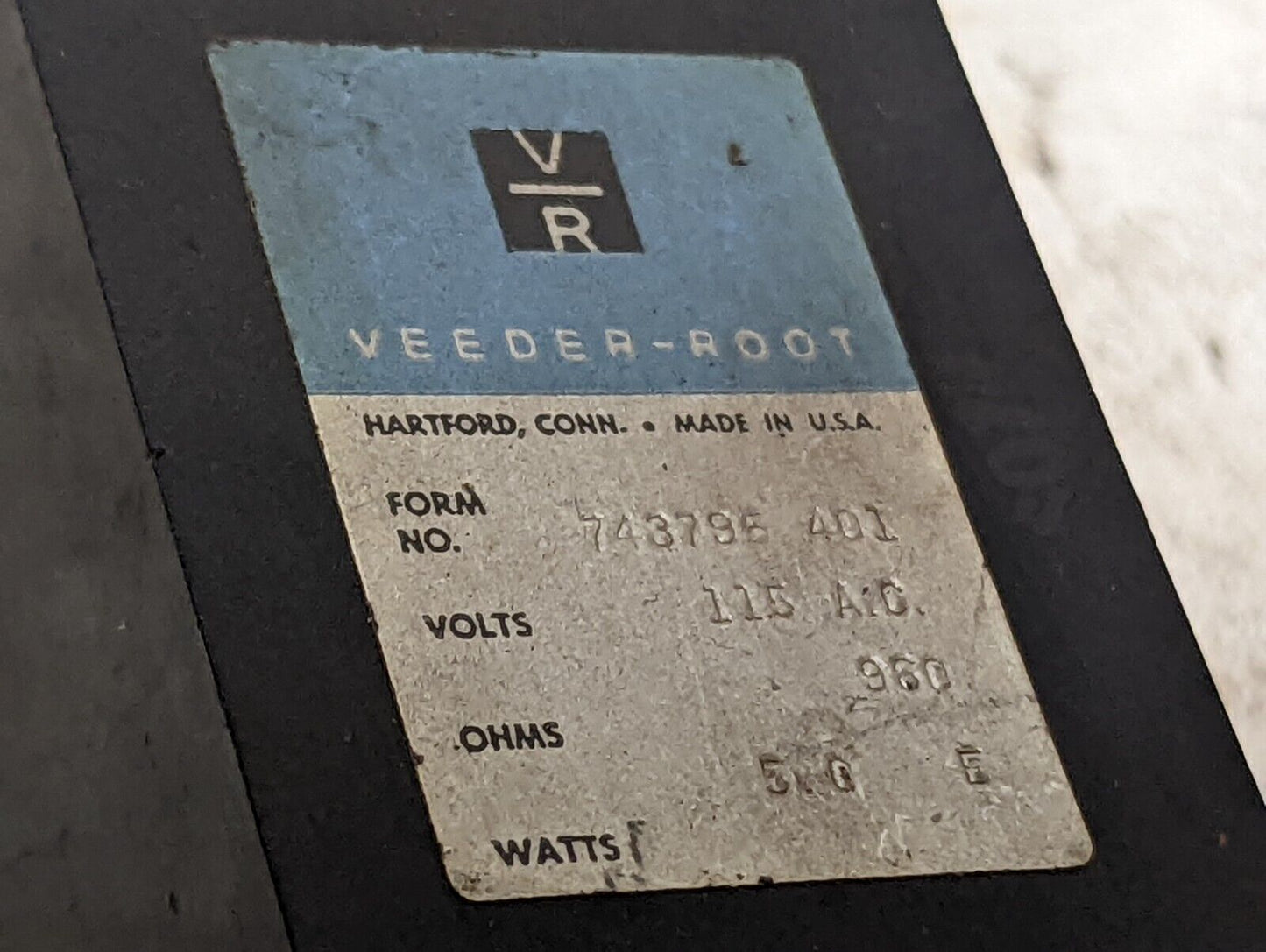 Veeder-Root 743795 401 counter, 115VAC, 960 Ohms, 5.0 Watts