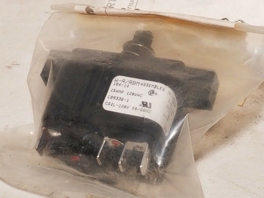 White-Rodgers W-R/RBM 184-14 compact relay, 15 amp, 120VAC