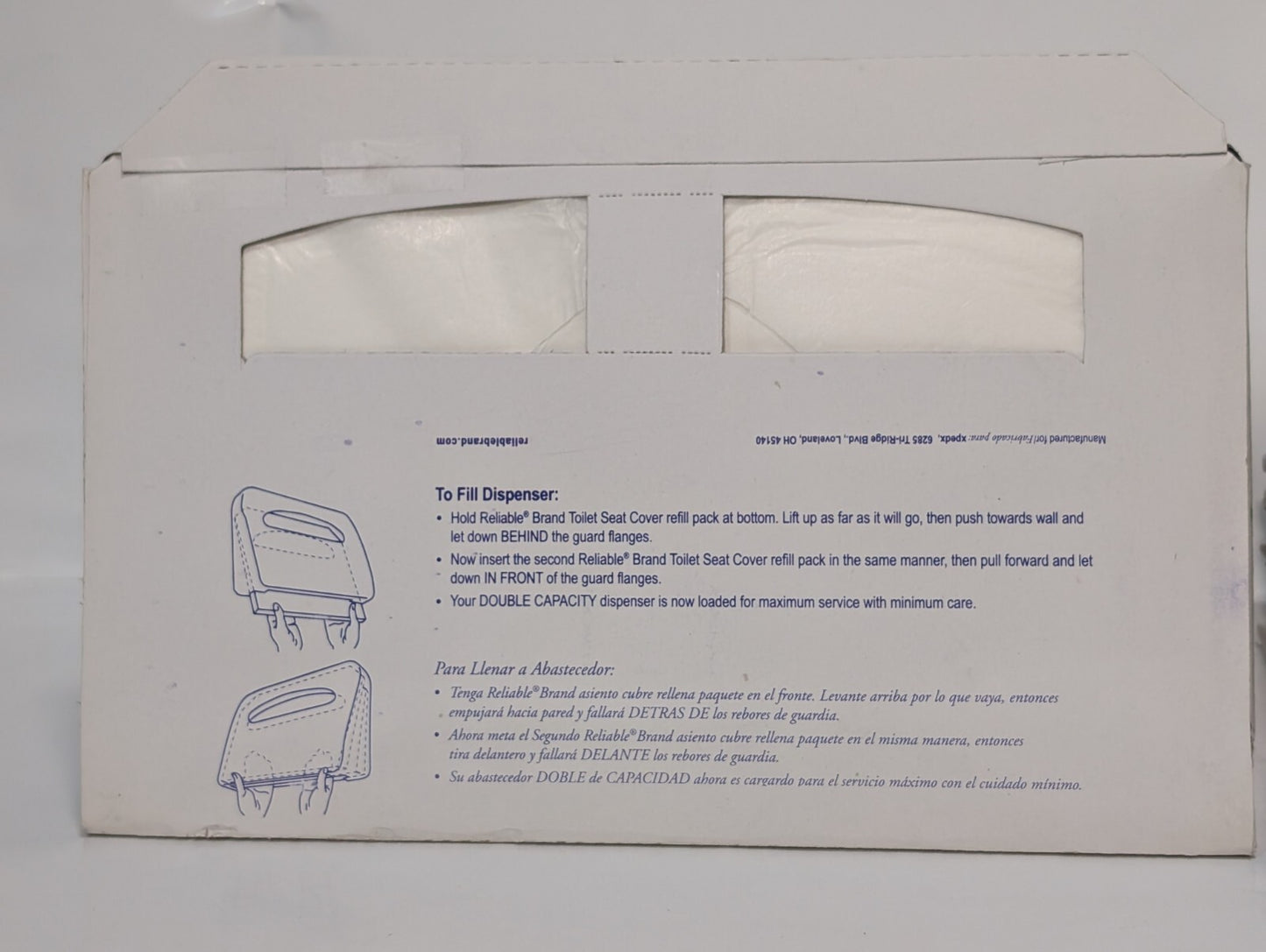 (4,500) Reliable 2255555 Toilet Seat Covers, Flushable Disposable Half-Fold