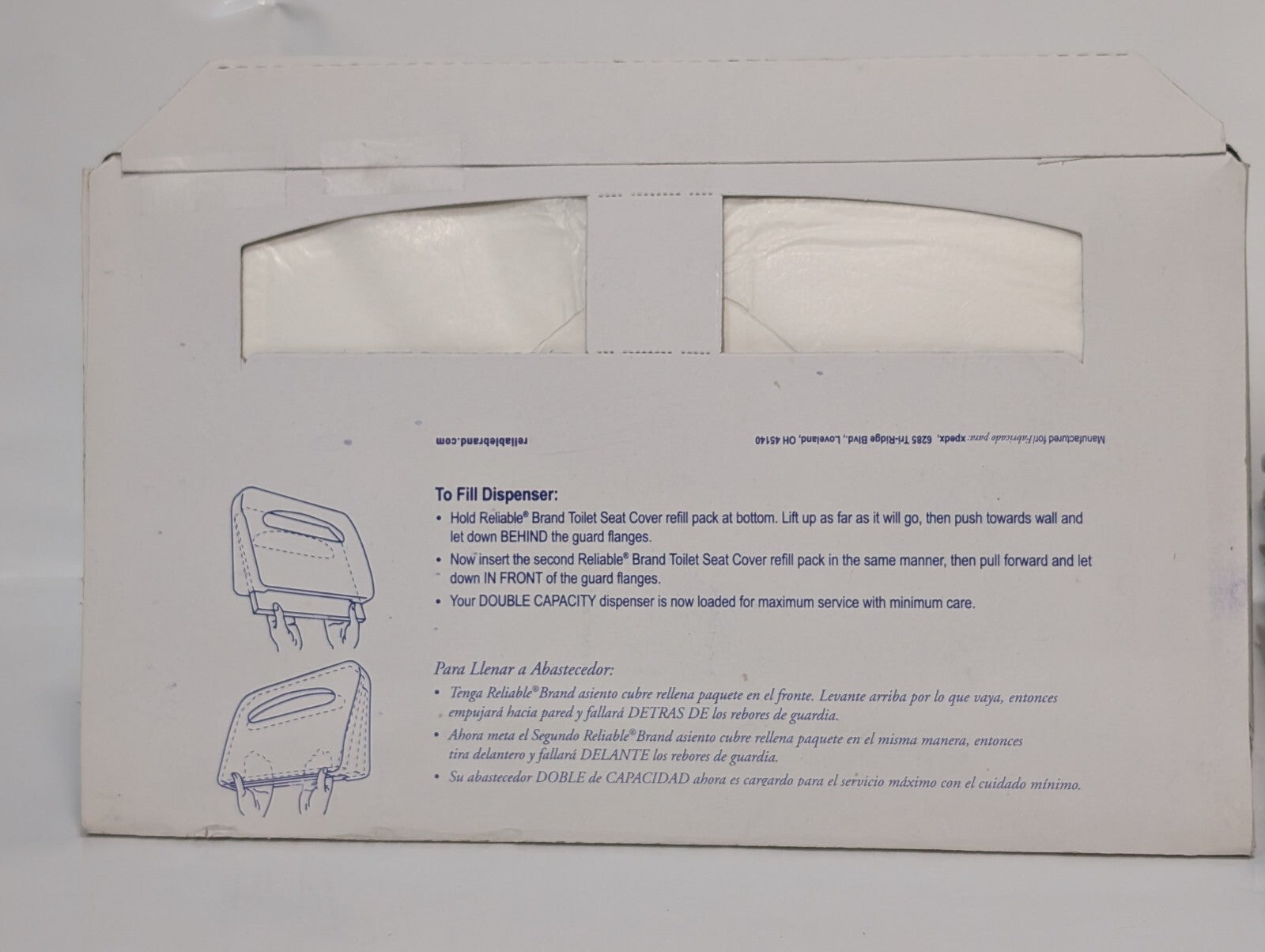 (4,500) Reliable 2255555 Toilet Seat Covers, Flushable Disposable Half-Fold