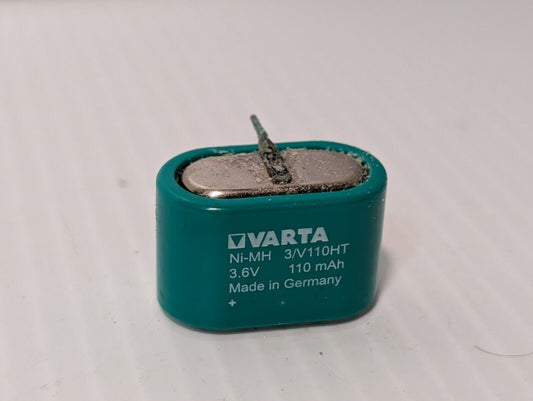 Varta 55711603800 Nickel Metal Hydride Battery, 3.6V, 110 mAh, 3/V110HT
