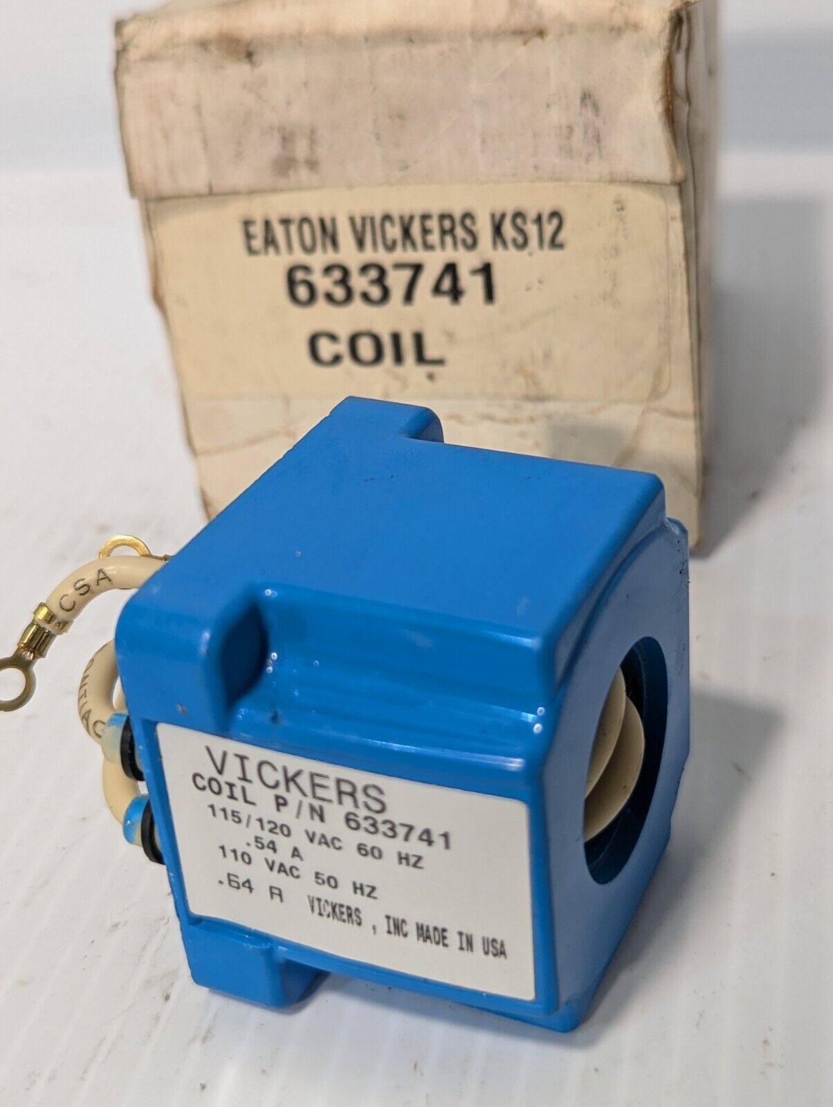 Vickers 633741 coil, 115/120VAC 60Hz 0.54A; 110VAC 50Hz 0.64A - Free Shipping