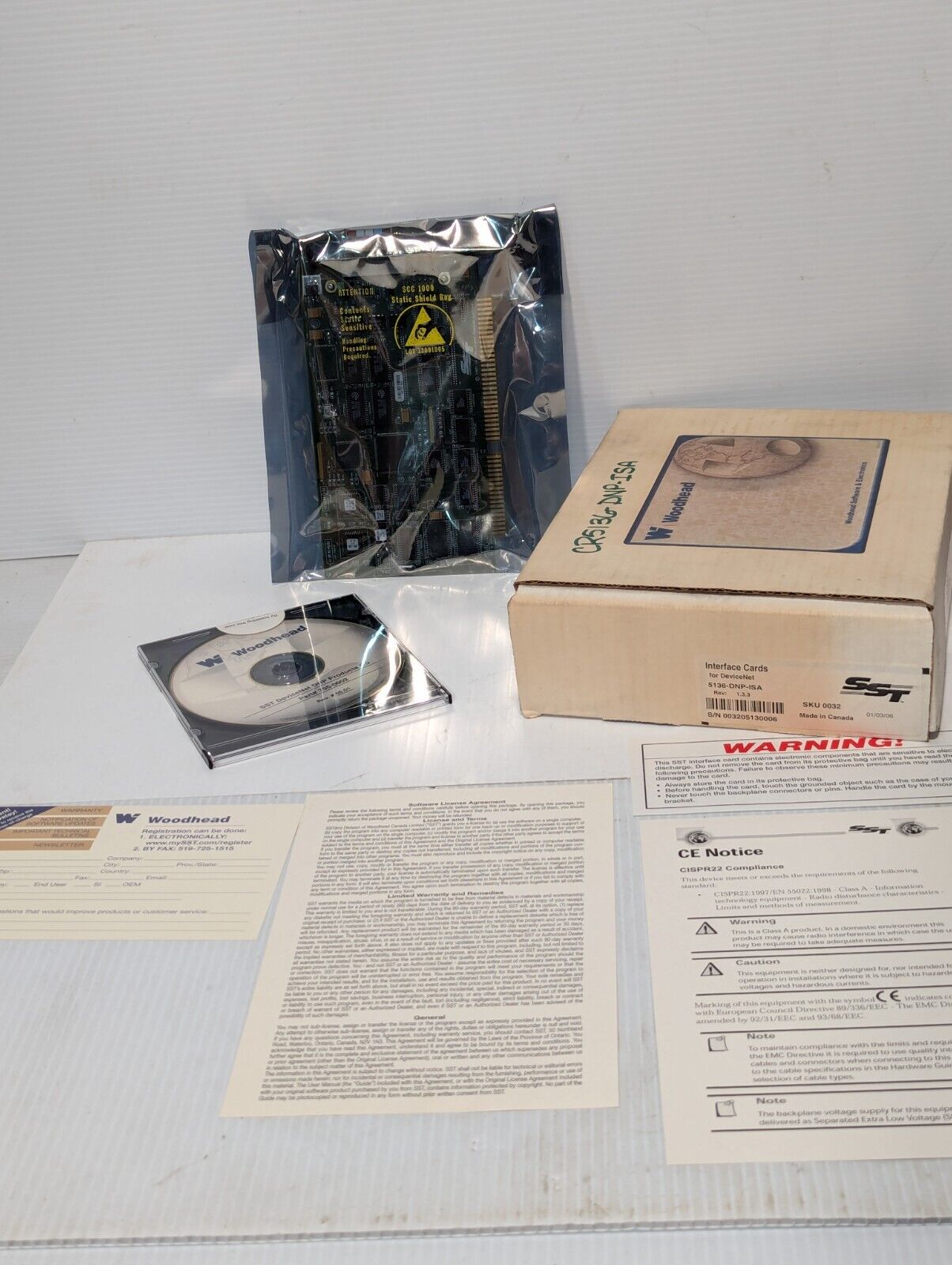 SST 5136-DNP-ISA interface card for DeviceNet, new in box - Free Shipping