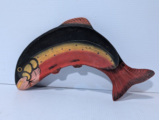 Wooden Fish/ Rainbow Trout Wall Fixture/ Wall Hanging - Free Shipping