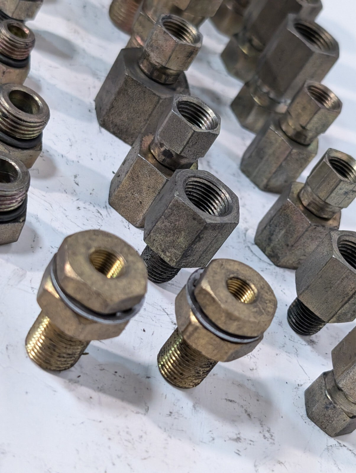 (40) Assorted Hydraulic Fitting and Adapters, Hex Head Thread Nut Lug Nipple