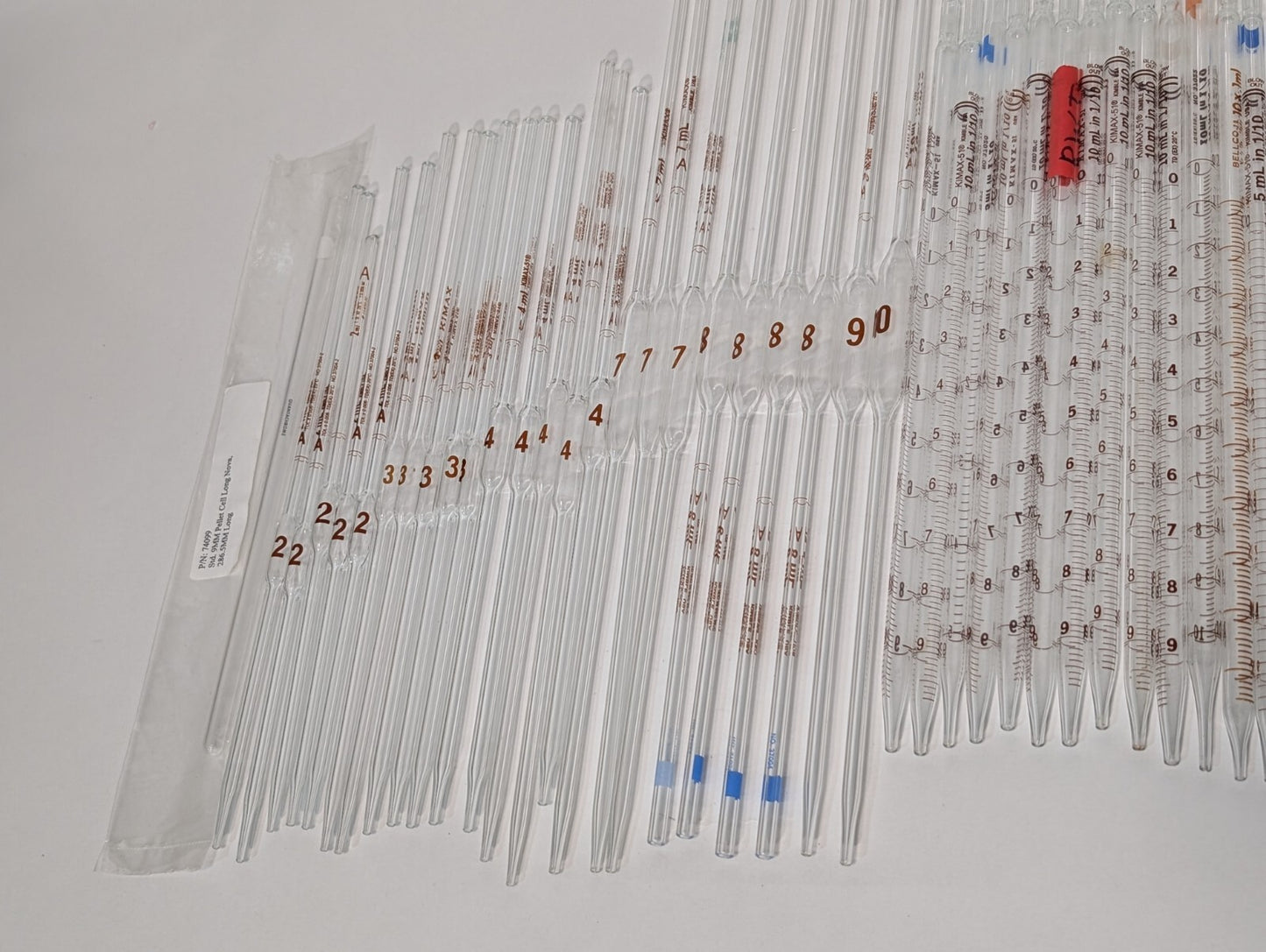 (50) Kimble KIMAX-51 Class Reuseable Volumetric Pipette Pipet, 2mL 4mL 5mL 10mL