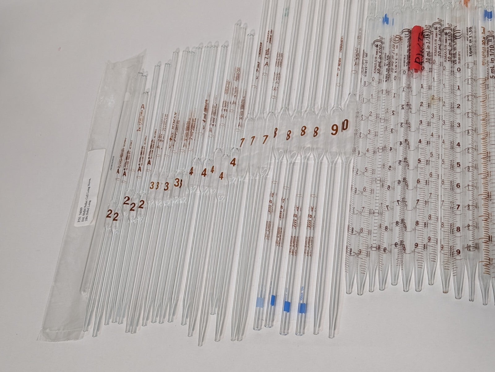 (50) Kimble KIMAX-51 Class Reuseable Volumetric Pipette Pipet, 2mL 4mL 5mL 10mL