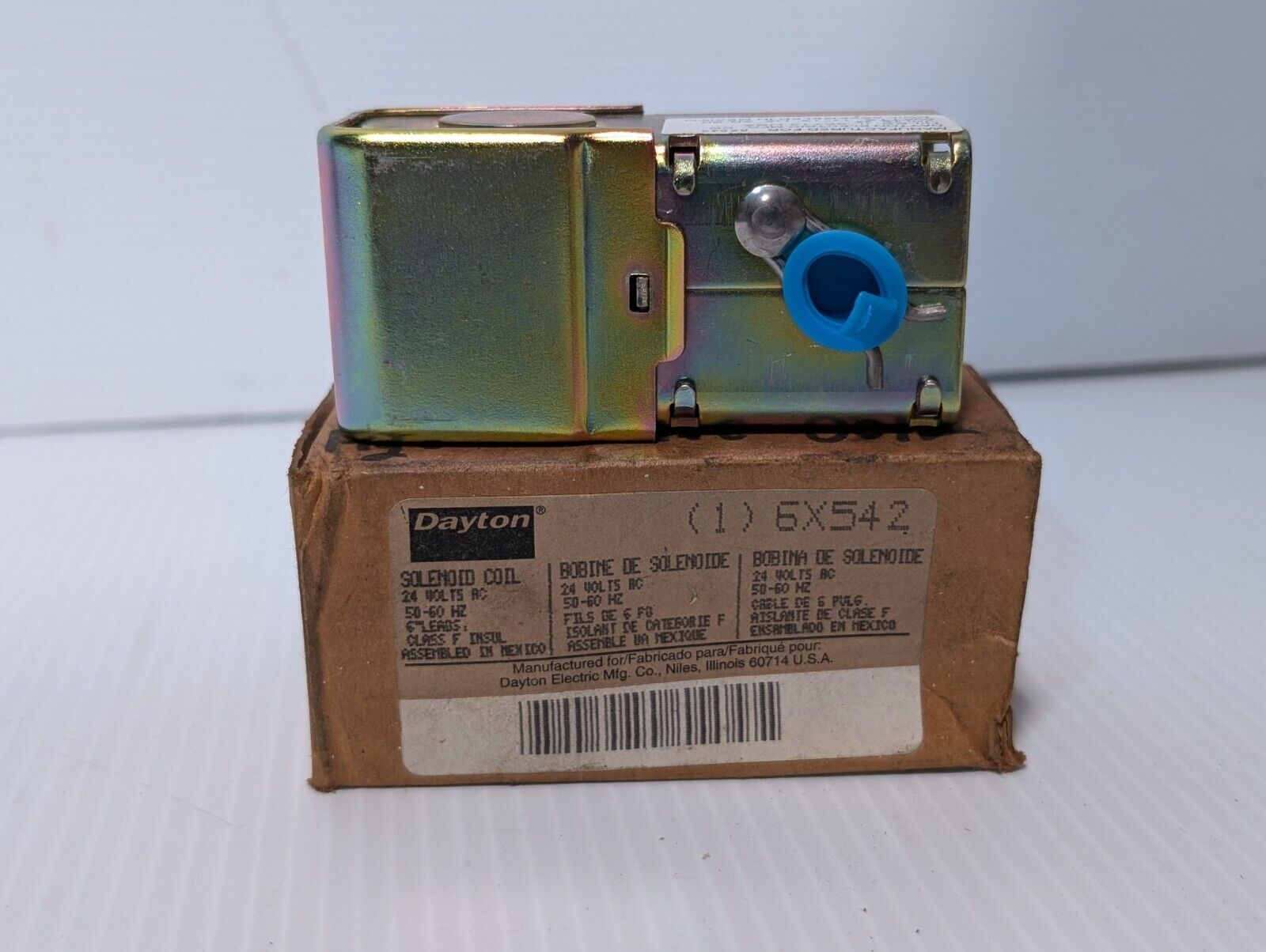 Dayton Electric 6X542 Solenoid Coil 24VAC, 50/60Hz  - Free Shipping
