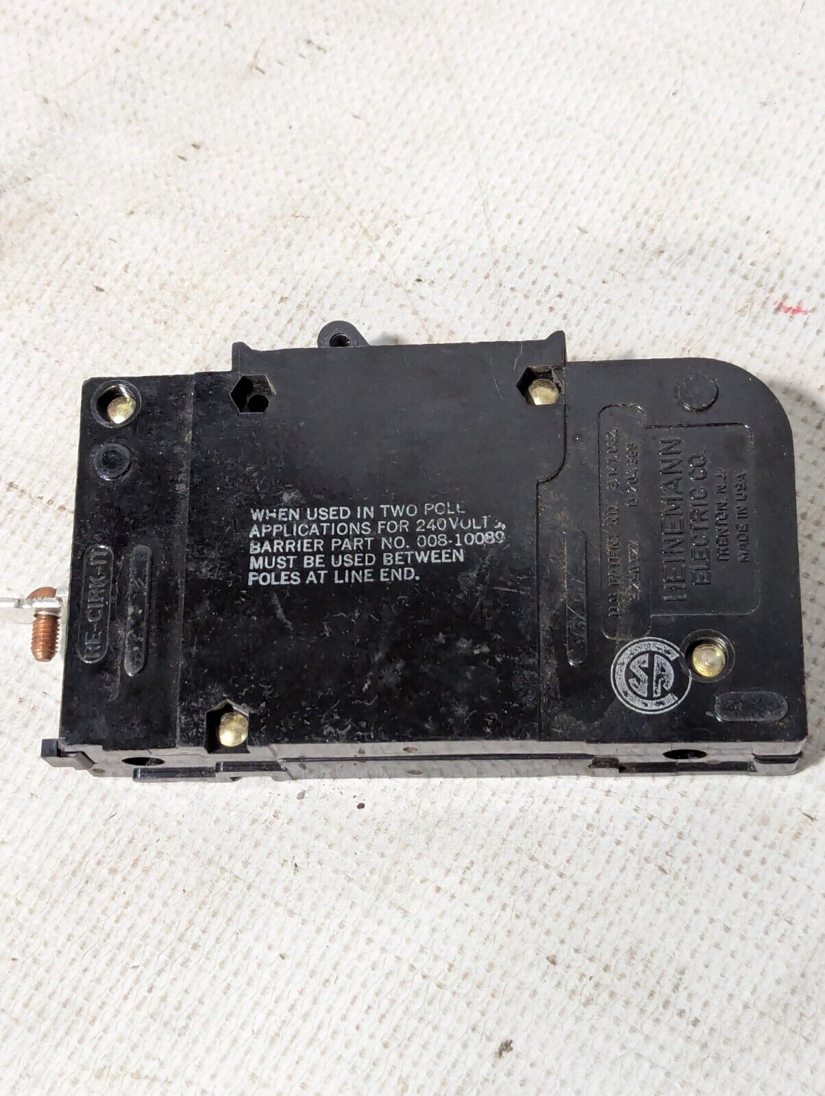 Lot of 4 Heinemann CD1-G3-U 50A Circuit Breakers, 120/240v, 1-Pole -Free Ship