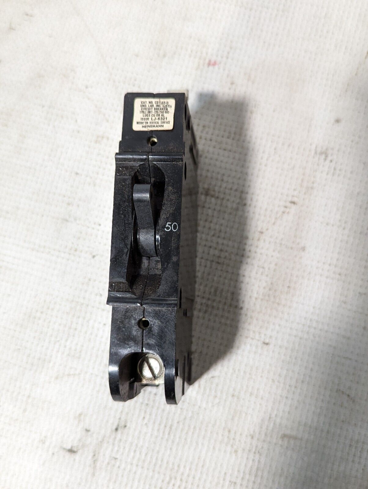 Lot of 4 Heinemann CD1-G3-U 50A Circuit Breakers, 120/240v, 1-Pole -Free Ship