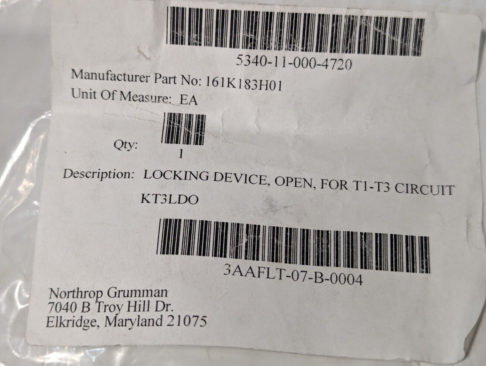 ABB KT3LDO Locking Device With Open Feature For Tmax T1-T3 - Free Shipping