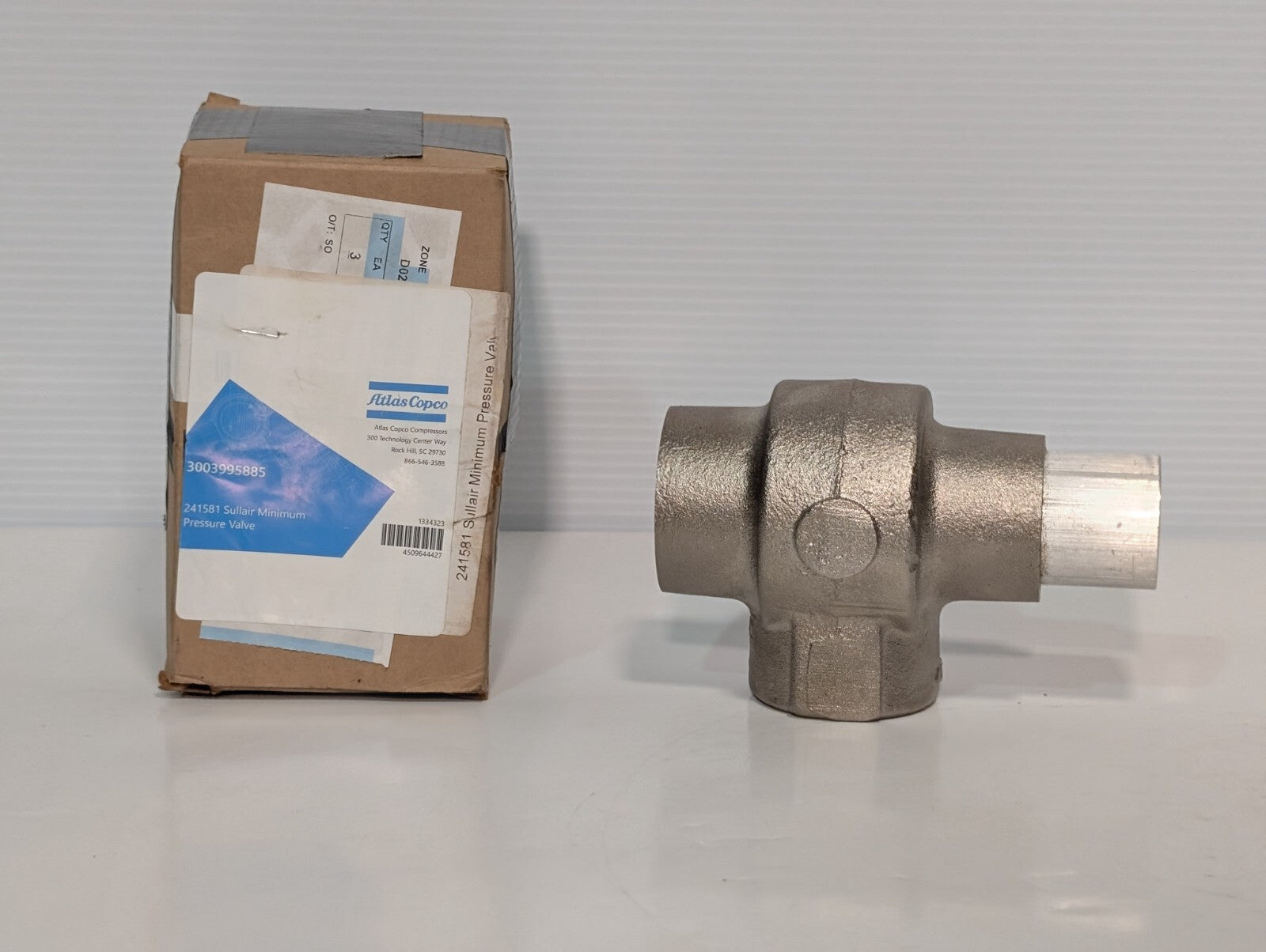 Sullair 241581 Minimum Pressure Valve Replacement Atlas Copco Compressors