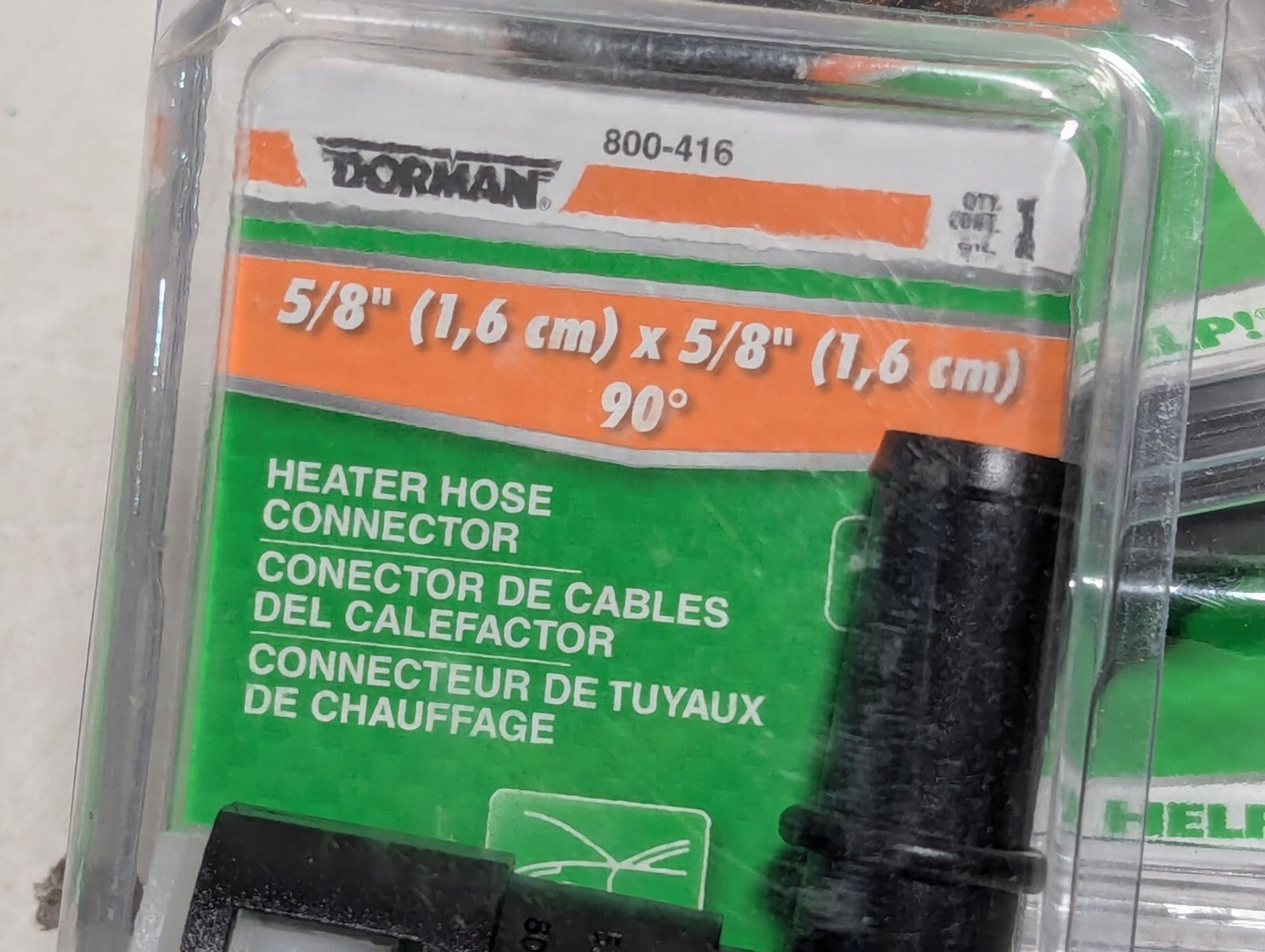 (2) Dorman HVAC Heater Hose Connector 800-416