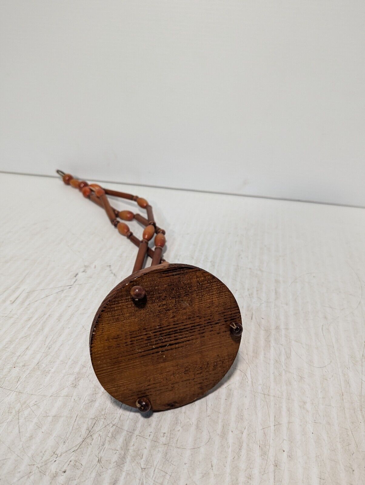 Vintage Wooden Bead Plant Hanger - Free Shipping